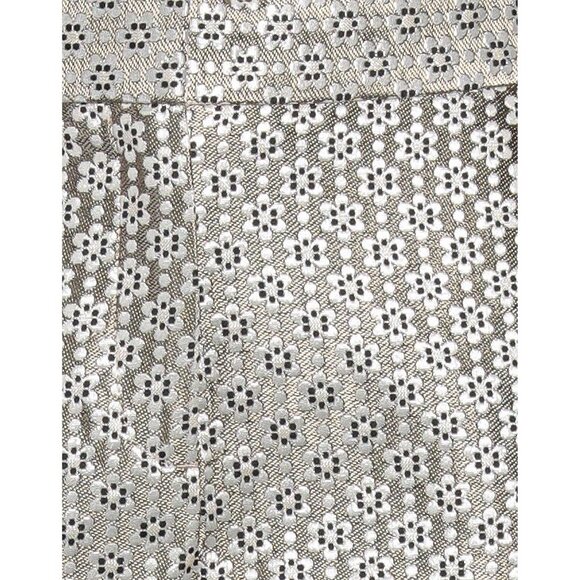 NWT Maje metallic floral print brocade tapered trouser pants, M - Picture 4 of 9